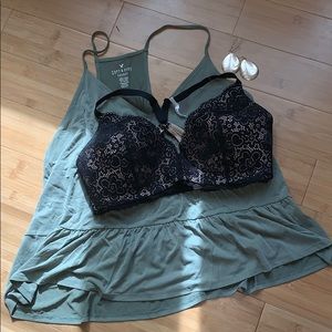 Sexy Nude/Black Lace Bralette